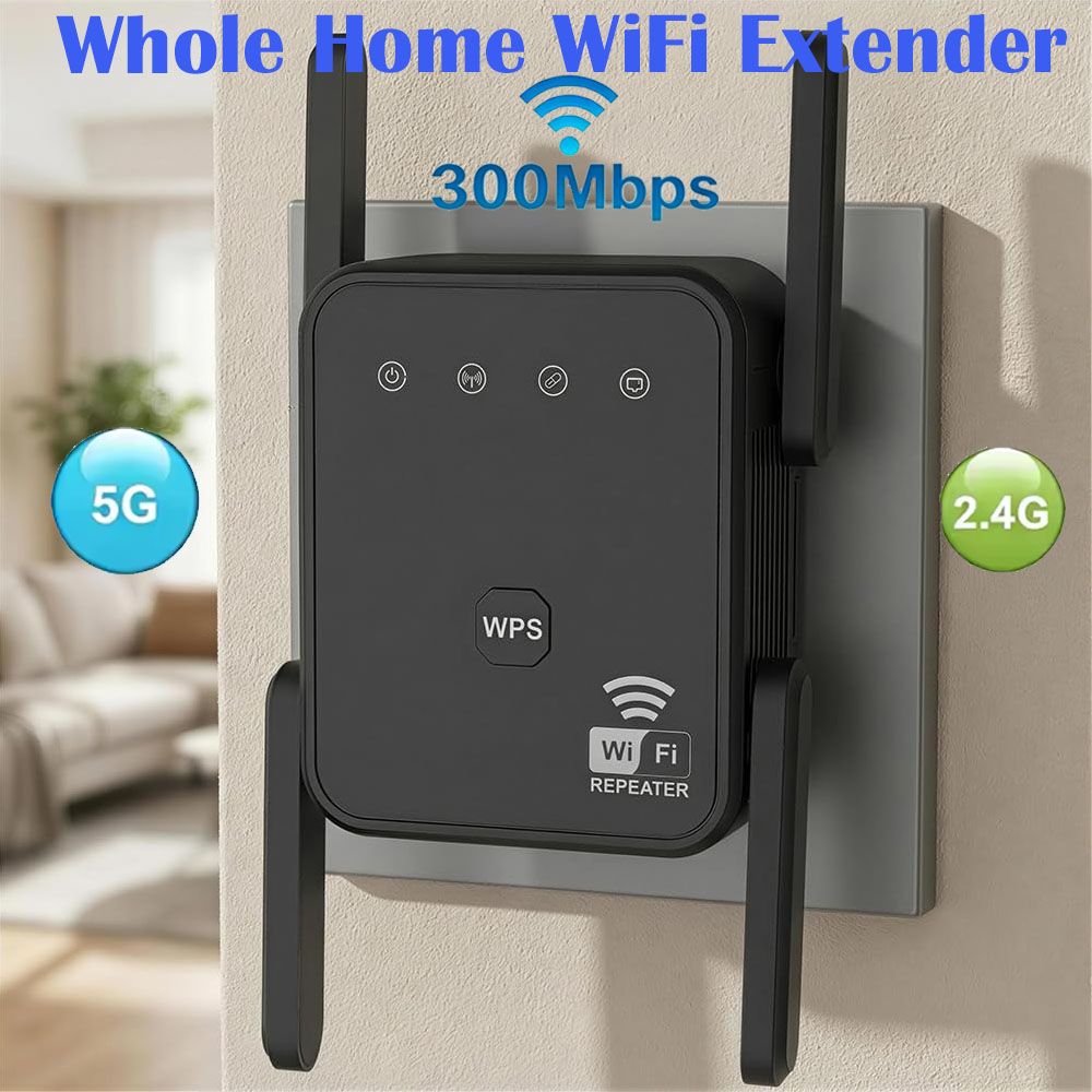 Home Security Wireless - 2026 Yeni WiFi Tekrarlayıcı 300Mbps 2.4GHz