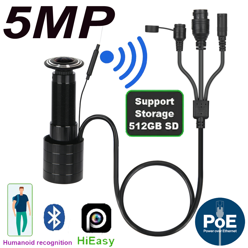 Peephole Camera Viewer - 5MP Kapı Göz IP POE Kamera