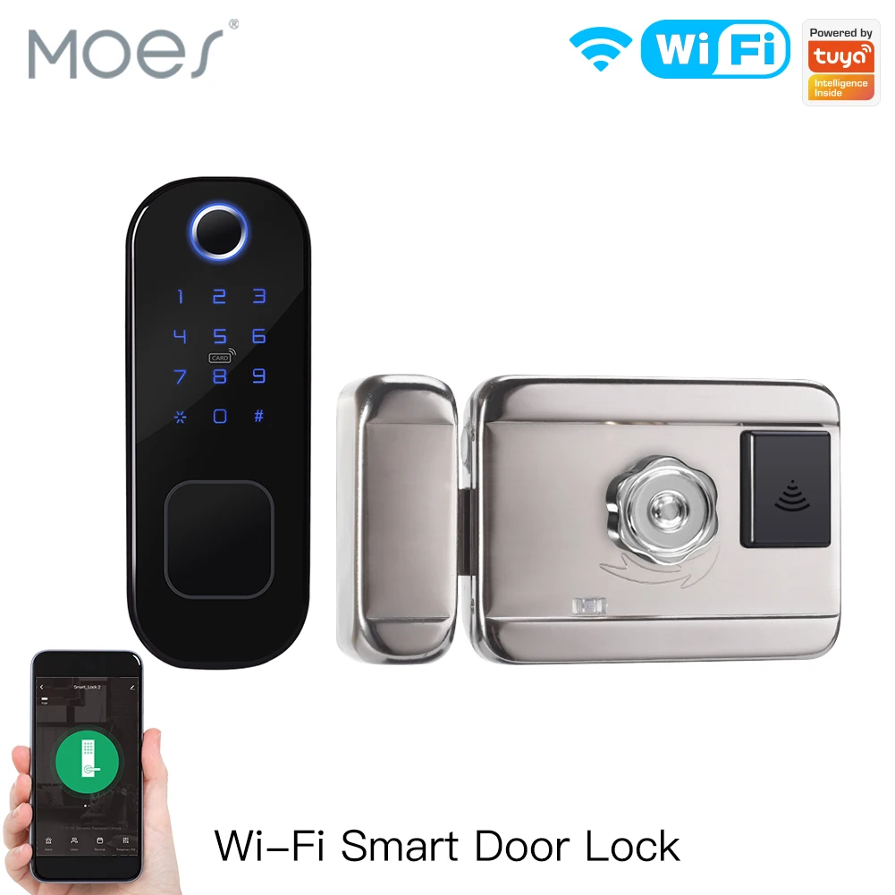 Home Security Brand - MOES WiFi Tuya akıllı kilit kapı