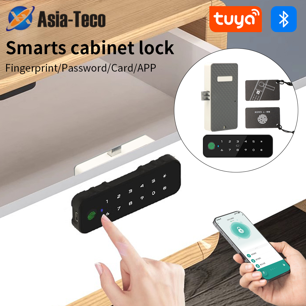 Home Security Door Lock - Tuya Bluetooth Akıllı Ahşap Dolap Parmak