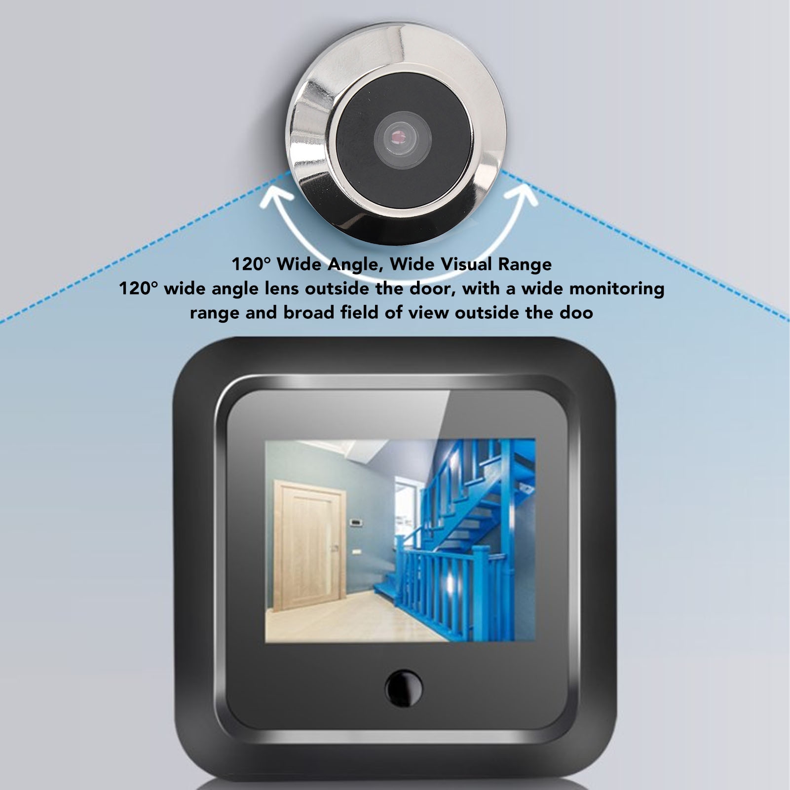 Peephole Camera Viewer - Dijital Kapı Görüntüleyici 0.3MP 120 Derece