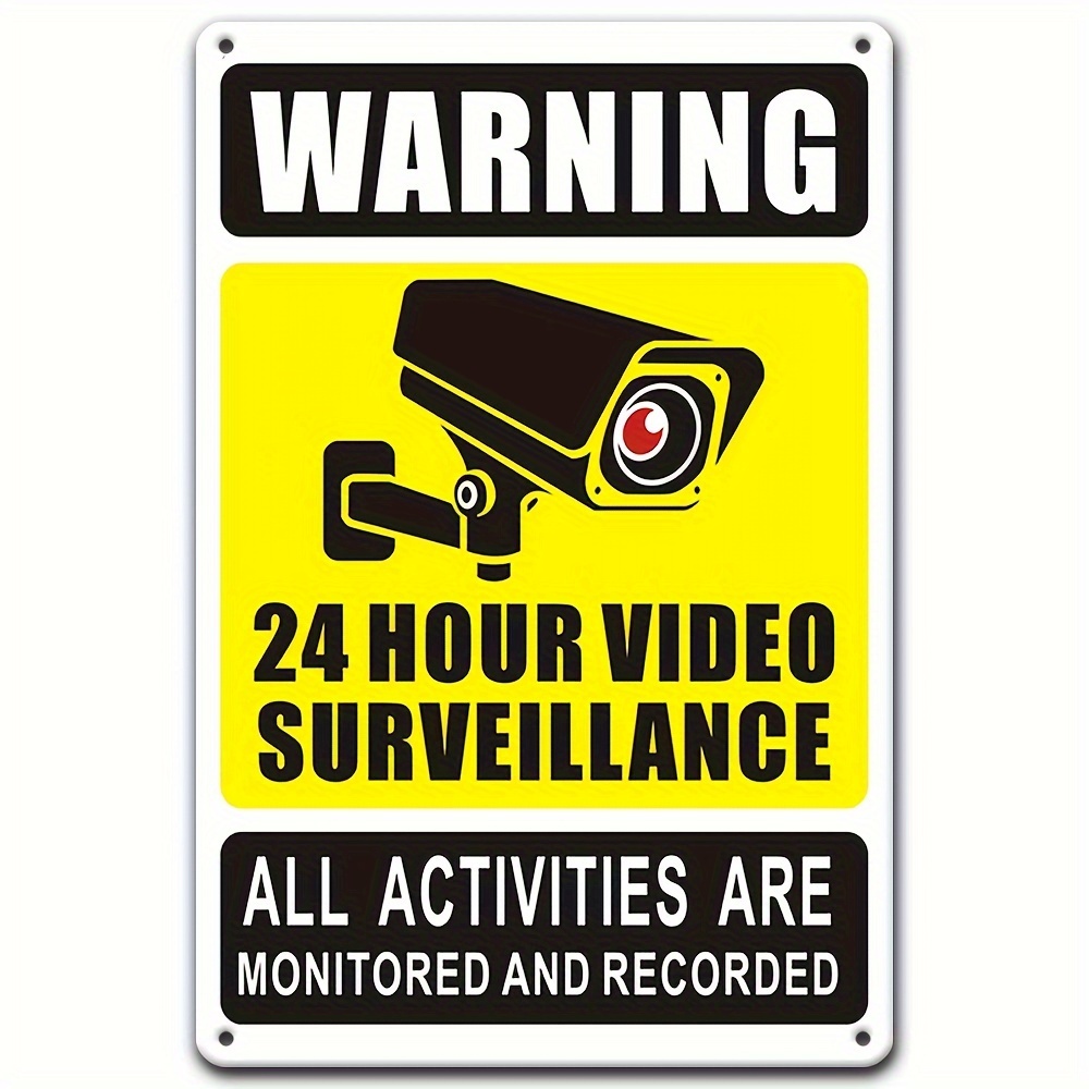 Home Security Panel - 7/24 Video Gözetim Uyarı Levhası -