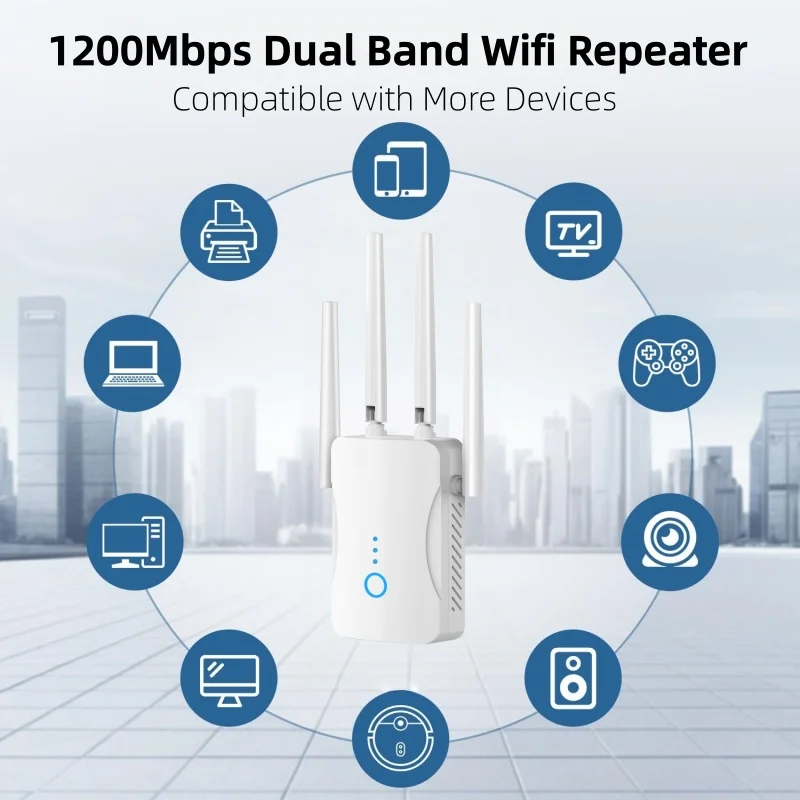 Home Security Wireless - 1200Mbps Çift Bantlı WiFi Tekrarlayıcı Kablosuz