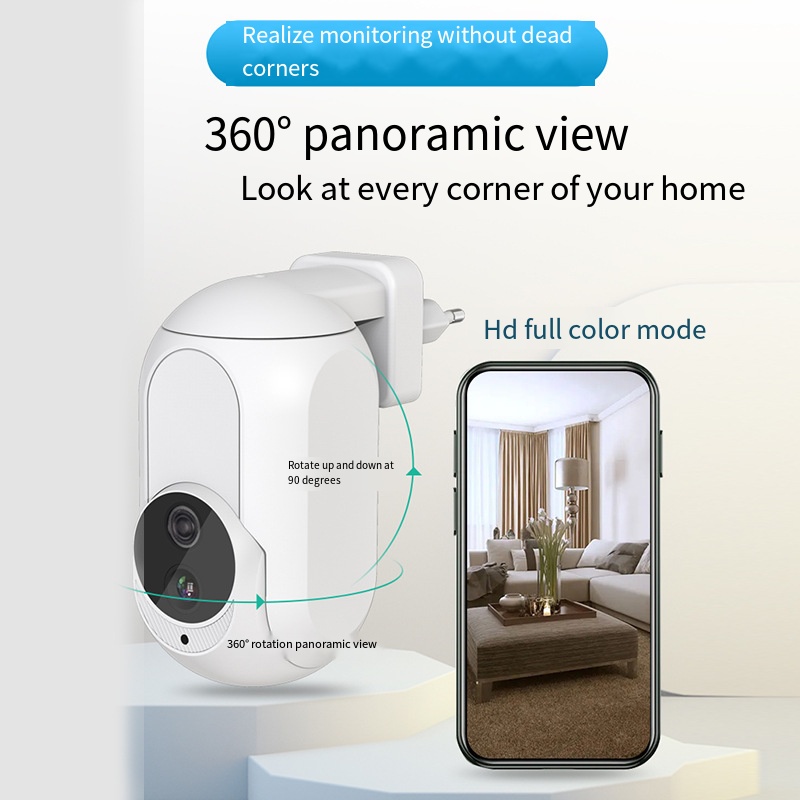 Home Security Google Camera - Tuya Duvar Tipi Wifi 360 Kamera