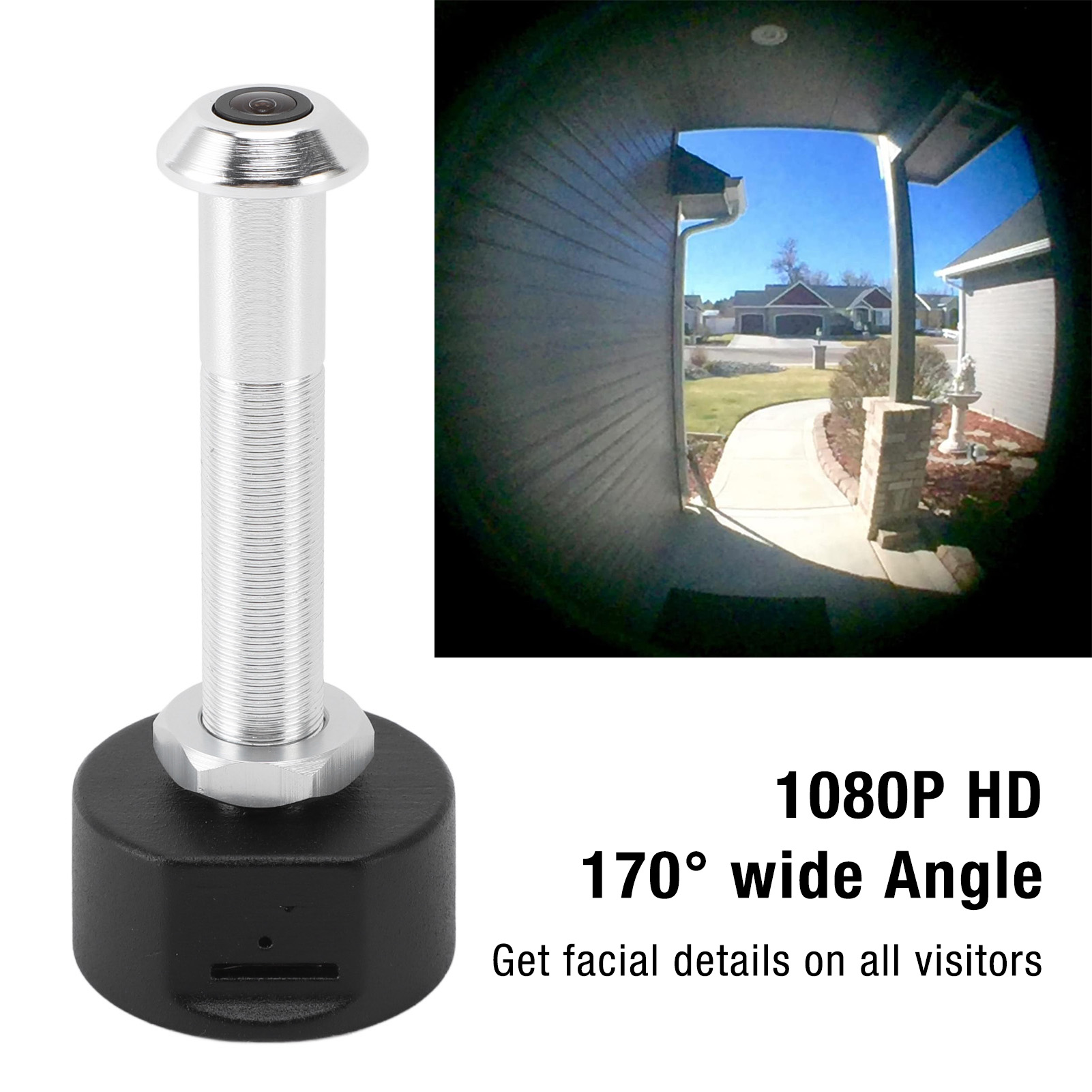 Peephole Camera Viewer - Dijital Kapı Görüntüleyici 1080P HD Alüminyum