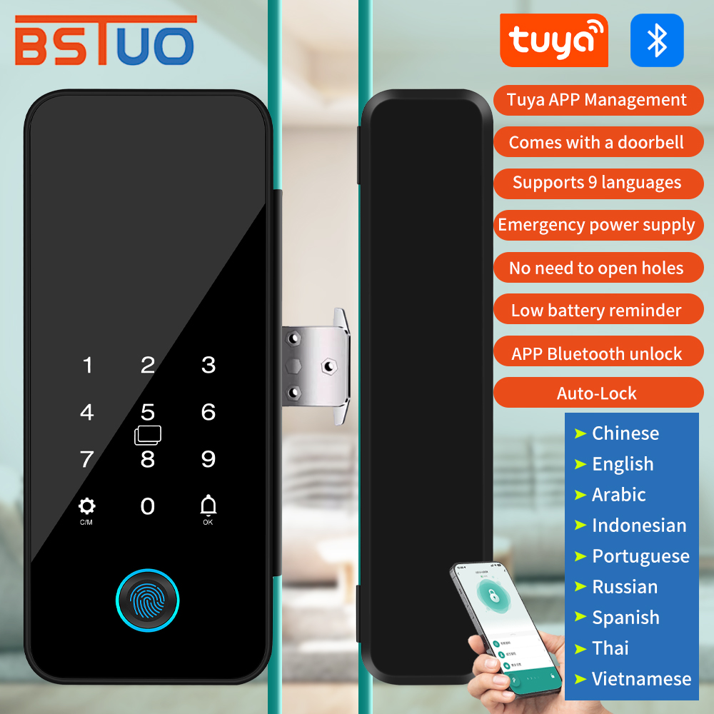 Home Security Keypad - Çok Fonksiyonlu Akıllı Cam Kapı Kilidi