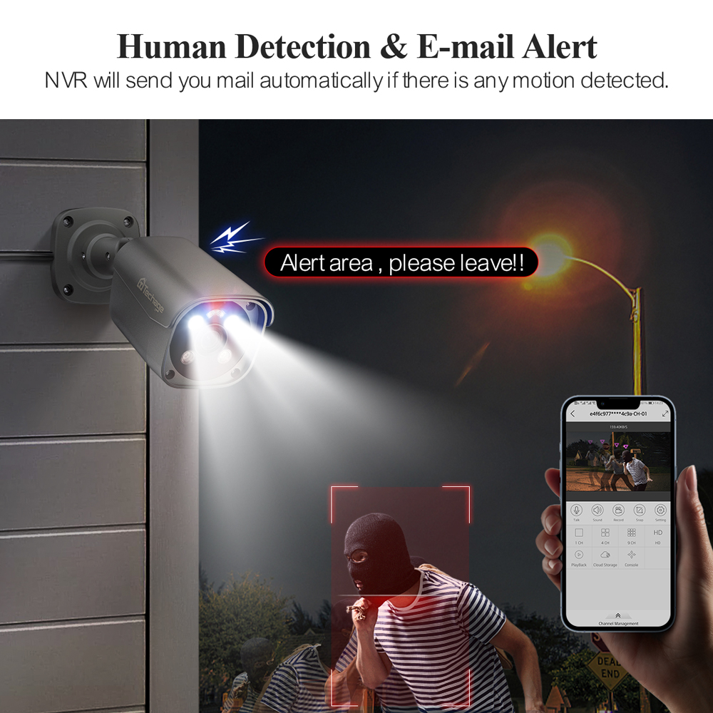 Techage H.265 8CH 5MP 8MP 4K P - Home Security Cameras incelemesi ve fiyatı