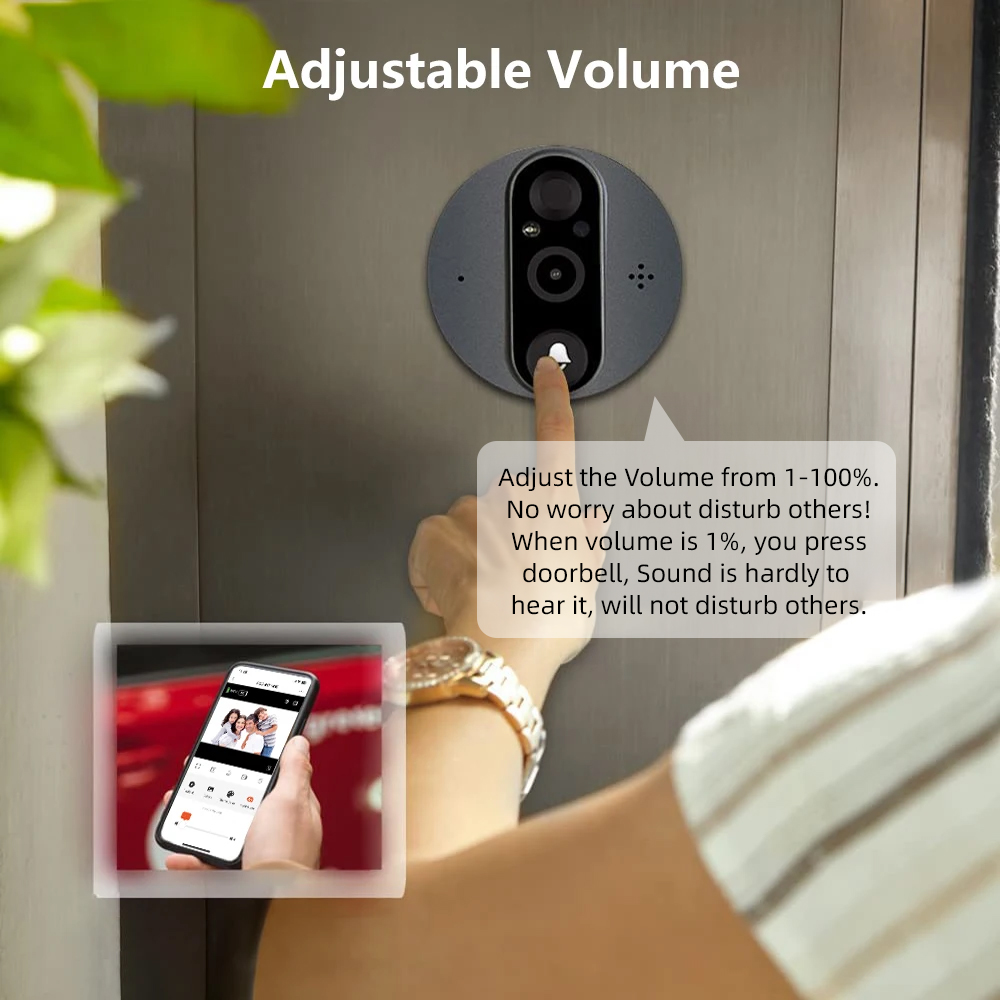 3MP Akıllı Yaşam Tuya 1080P Wi - Peephole Camera Viewer incelemesi ve fiyatı
