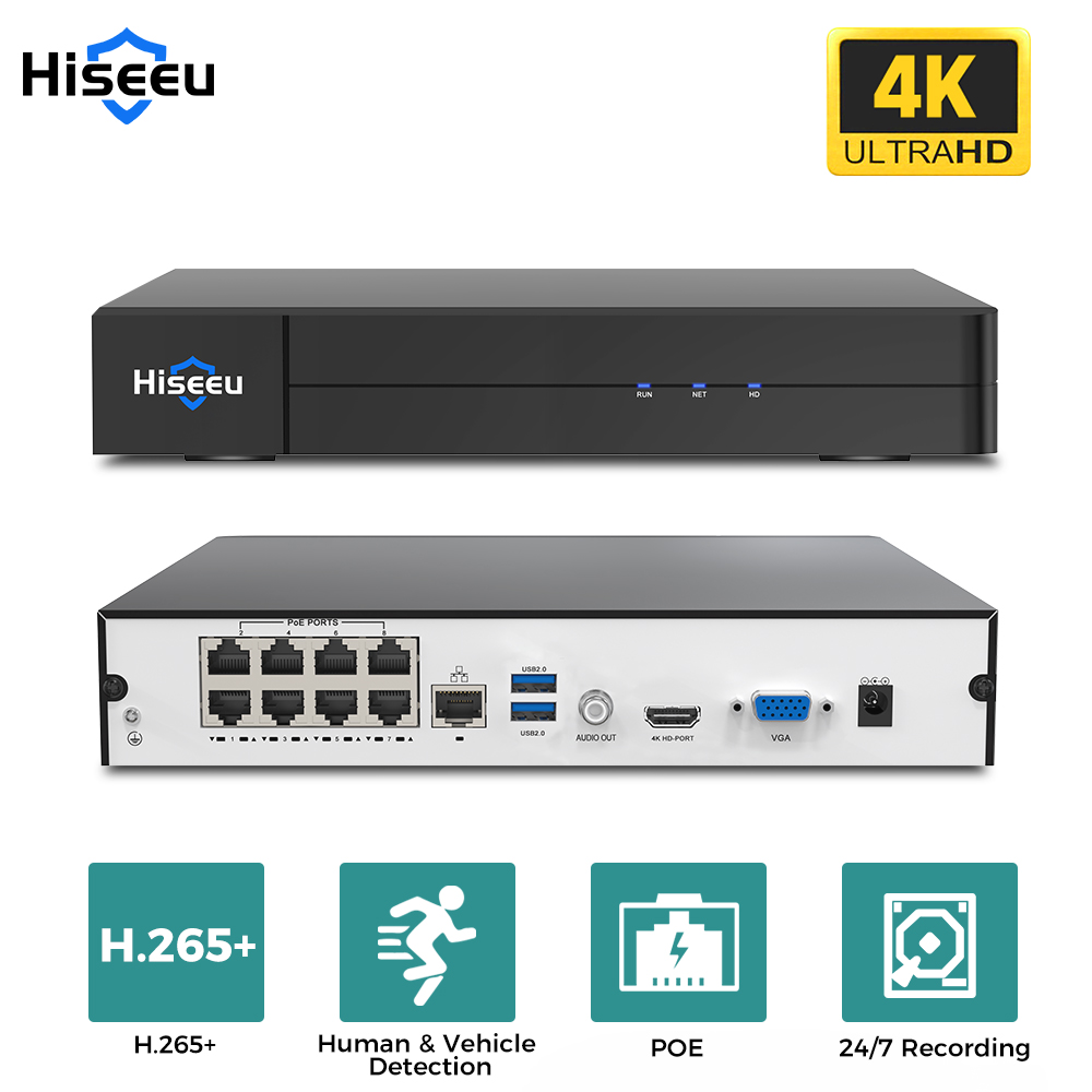 Hiseeu 8 Kanallı 4K PoE NVR Ağ - Home Security Cameras incelemesi ve fiyatı