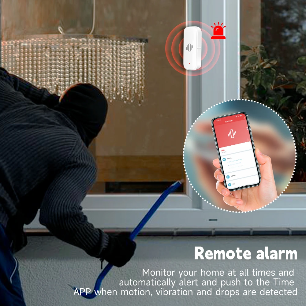 WiFi/Zigbee Akıllı Titreşim Se - Home Security Alarm incelemesi ve fiyatı