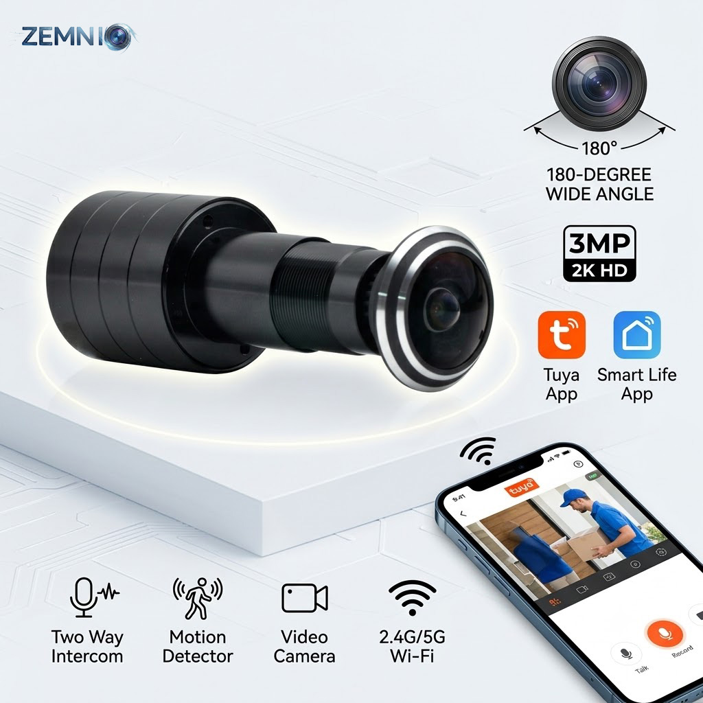 3MP 2K WiFi Kapı Gözetleme Kam - Peephole Camera Viewer incelemesi ve fiyatı