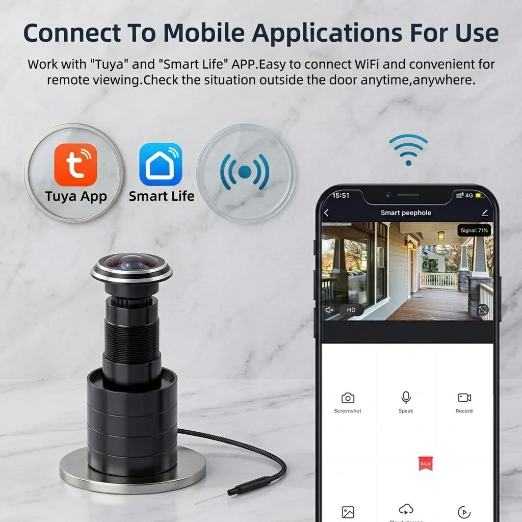 3MP 2K WiFi Kapı Gözetleme Kam - Peephole Camera Viewer incelemesi ve fiyatı
