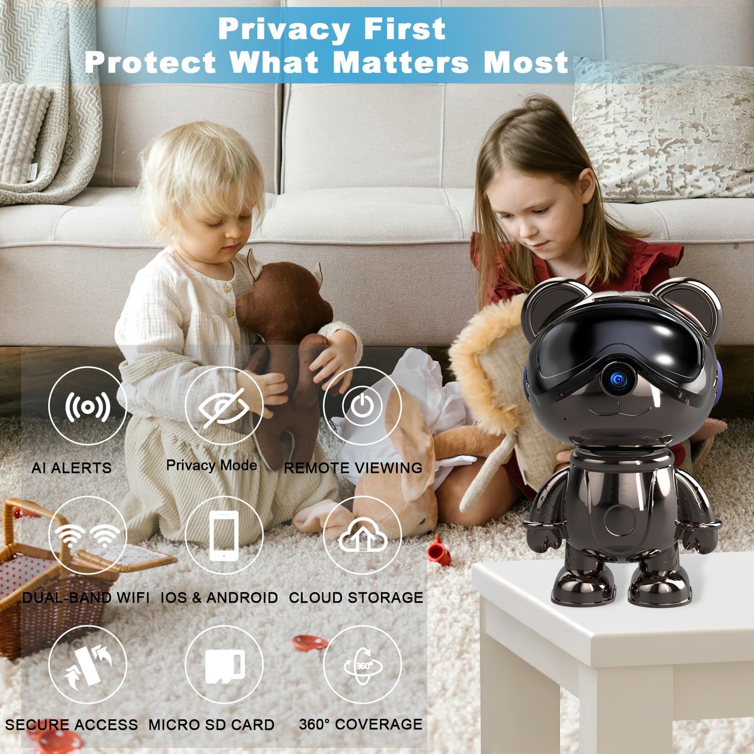 İç Mekan WiFi Güvenlik Kameras - Home Security Google Camera incelemesi ve fiyatı