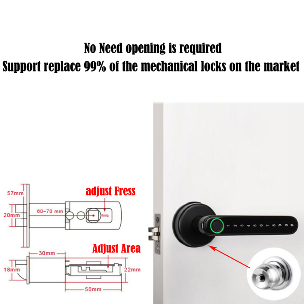 TTLock Akıllı Bluetooth Parmak - Home Security Door Lock incelemesi ve fiyatı