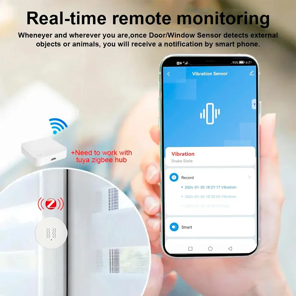 Tuya ZigBee Akıllı Titreşim ve - Home Security Alarm incelemesi ve fiyatı