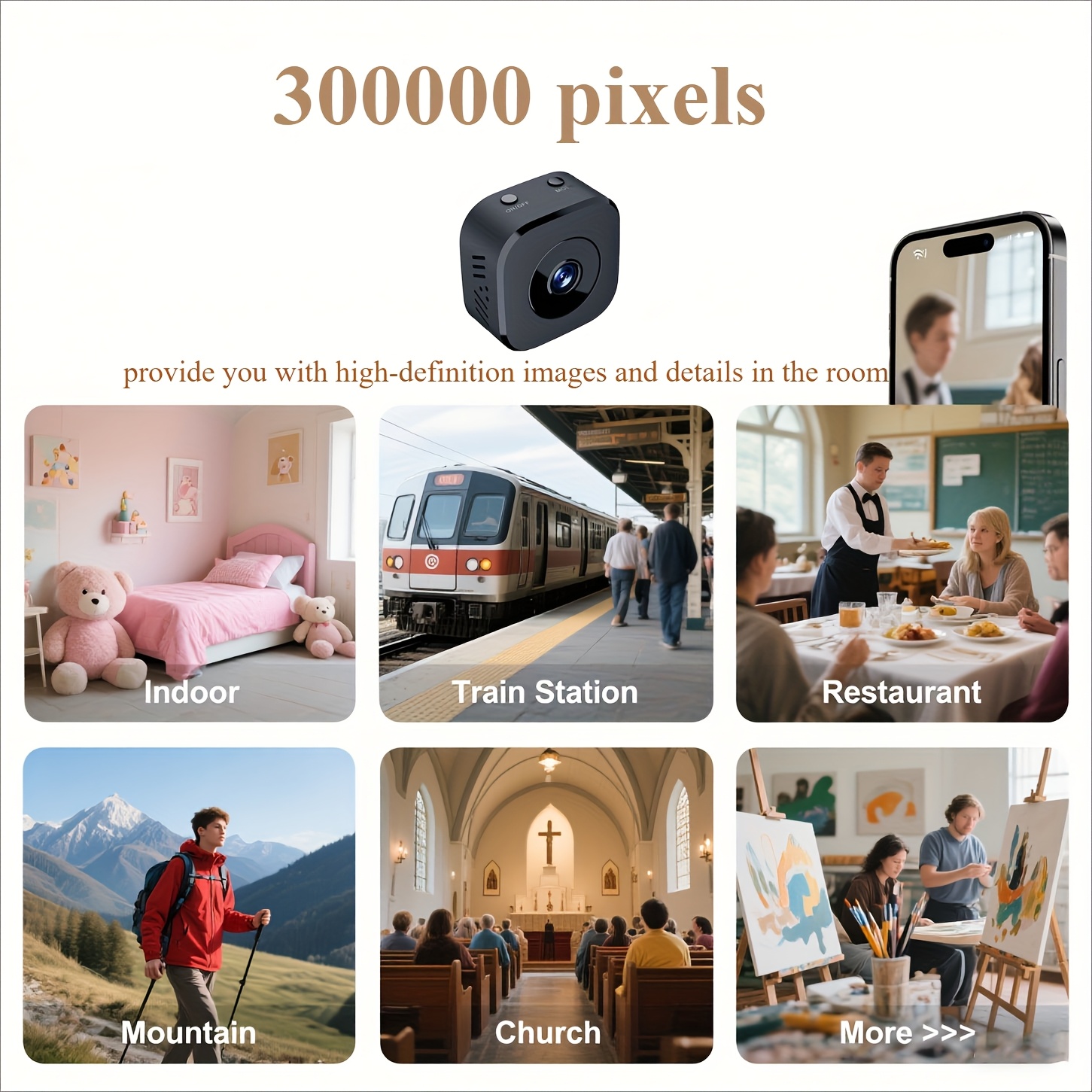 1080P HD Mini WiFi Kamera Kapa - Home Security Panel incelemesi ve fiyatı