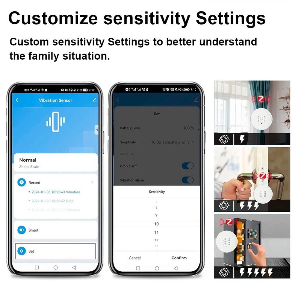 Tuya Zigbee Akıllı Titreşim Se - Home Security Alarm incelemesi ve fiyatı