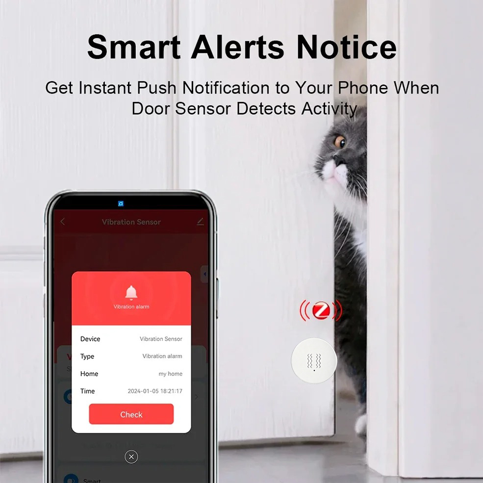 Tuya Zigbee Akıllı Titreşim Se - Home Security Alarm incelemesi ve fiyatı