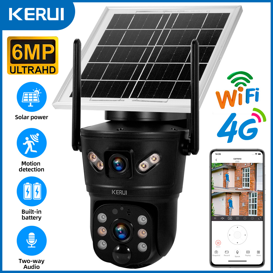 KERUI Açık 6MP Güneş Kamerası  - Home Security For Windows incelemesi ve fiyatı