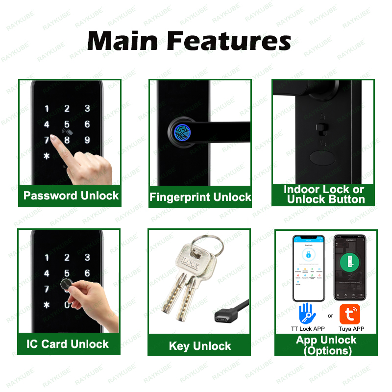 RAYKUBE K8 Akıllı Kapı Kilidi  - Home Security Keypad incelemesi ve fiyatı